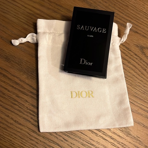 Sauvage Elixer 1 ml .03 fl oz & Cloth Drawstring Bag - Picture 6 of 6